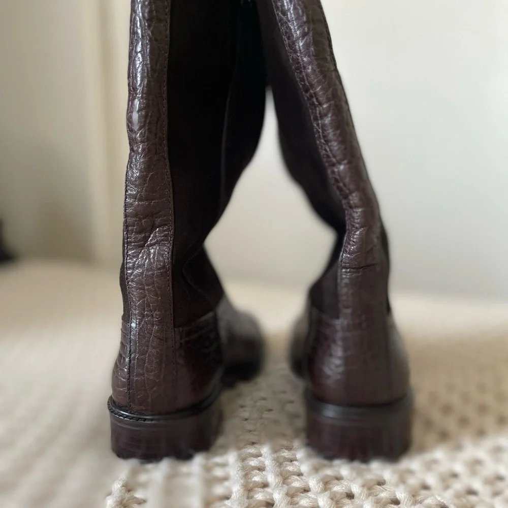 Tory Burch Brown 'corey' Leather Suede Boots - Picture 3 of 15